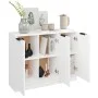 Aparador de madera contrachapada blanco 90,5x30x70 cm de vidaXL, Aparadores - Ref: Foro24-811187, Precio: 97,50 €, Descuento: %