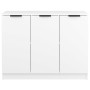 Aparador de madera contrachapada blanco 90,5x30x70 cm de vidaXL, Aparadores - Ref: Foro24-811187, Precio: 95,29 €, Descuento: %