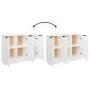 Aparador de madera contrachapada blanco 90,5x30x70 cm de vidaXL, Aparadores - Ref: Foro24-811187, Precio: 97,50 €, Descuento: %