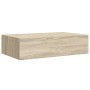 Estante con cajón de pared MDF roble 40x23,5x10 cm en Estanterías | Comprar online en Foru.es