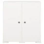 Armario de plástico diseño madera blanco angora 79x43x85,5 cm de vidaXL, Taquillas y armarios de almacenamiento - Ref: Foro24...