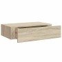 Estantes de pared con cajón 2 uds MDF roble 40x23,5x10 cm en Estanterías | Comprar online en Foru.es