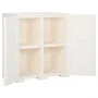 Armario de plástico diseño madera blanco angora 79x43x85,5 cm de vidaXL, Taquillas y armarios de almacenamiento - Ref: Foro24...