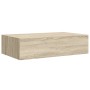 Estantes de pared con cajón 2 uds MDF roble 40x23,5x10 cm en Estanterías | Comprar online en Foru.es