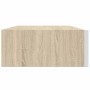 Estante de pared con cajón de MDF (roble y blanco, 40 x 23,5 x 10 cm) en Estanterías | Comprar online en Foru.es