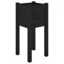 Jardinera de madera maciza de pino negro 31x31x70 cm de vidaXL, Maceteros y jardineras - Ref: Foro24-810787, Precio: 24,61 €,...