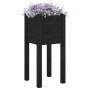 Jardinera de madera maciza de pino negro 31x31x70 cm de vidaXL, Maceteros y jardineras - Ref: Foro24-810787, Precio: 24,61 €,...