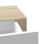 Estantes de pared con cajón 2 uds MDF roble/blanco 40x23,5x10cm en Estanterías | Comprar online en Foru.es