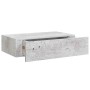 Estante de pared con cajón MDF gris hormigón 40x23,5x10 cm en Estanterías | Comprar online en Foru.es
