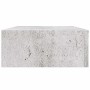 Estante de pared con cajón MDF gris hormigón 40x23,5x10 cm en Estanterías | Comprar online en Foru.es