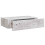 Estante de pared con cajón 2 uds MDF gris hormigón 40x23,5x10cm en Estanterías | Comprar online en Foru.es