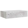 Estante de pared con cajón 2 uds MDF gris hormigón 40x23,5x10cm en Estanterías | Comprar online en Foru.es