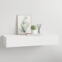 Estante con cajón de pared MDF blanco 60x23,5x10 cm en Estanterías | Comprar online en Foru.es