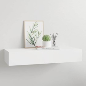 Estante con cajón de pared MDF blanco 60x23,5x10 cm en Estanterías | Comprar online en Foru.es