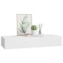 Estante con cajón de pared MDF blanco 60x23,5x10 cm en Estanterías | Comprar online en Foru.es