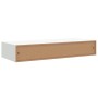 Estante con cajón de pared MDF blanco 60x23,5x10 cm en Estanterías | Comprar online en Foru.es