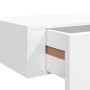 Estantes de pared con cajón 2 uds MDF blanco 60x23,5x10 cm en Estanterías | Comprar online en Foru.es