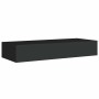 Estante con cajón de pared MDF negro 60x23,5x10 cm en Estanterías | Comprar online en Foru.es