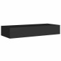 Estantes de pared con cajón 2 uds MDF negro 60x23,5x10 cm en Estanterías | Comprar online en Foru.es