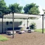 Cenador de jardín con techo retráctil color crema 4x3 m de vidaXL, Carpas y cenadores - Ref: Foro24-318537, Precio: 509,58 €,...