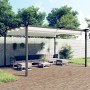Cenador de jardín con techo retráctil color crema 4x3 m de vidaXL, Carpas y cenadores - Ref: Foro24-318537, Precio: 480,77 €,...