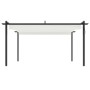 Cenador de jardín con techo retráctil color crema 4x3 m de vidaXL, Carpas y cenadores - Ref: Foro24-318537, Precio: 480,77 €,...