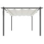 Cenador de jardín con techo retráctil color crema 4x3 m de vidaXL, Carpas y cenadores - Ref: Foro24-318537, Precio: 480,77 €,...