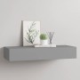 Estante con cajón de pared MDF gris 60x23,5x10 cm en Estanterías | Comprar online en Foru.es