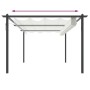 Cenador de jardín con techo retráctil color crema 4x3 m de vidaXL, Carpas y cenadores - Ref: Foro24-318537, Precio: 480,77 €,...