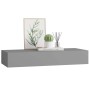 Estante con cajón de pared MDF gris 60x23,5x10 cm en Estanterías | Comprar online en Foru.es