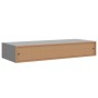 Estante con cajón de pared MDF gris 60x23,5x10 cm en Estanterías | Comprar online en Foru.es