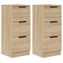 Aparadores 2 uds madera contrachapada roble Sonoma 30x30x70 cm de vidaXL, Aparadores - Ref: Foro24-811158, Precio: 93,81 €, D...