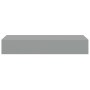 Estantes de pared con cajón 2 uds MDF gris 60x23,5x10 cm en Estanterías | Comprar online en Foru.es