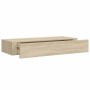 Estante con cajón de pared MDF roble 60x23,5x10 cm en Estanterías | Comprar online en Foru.es