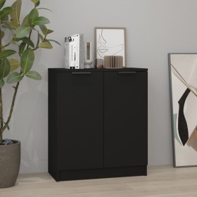Aparador de madera contrachapada negro 60x30x70 cm de vidaXL, Aparadores - Ref: Foro24-811062, Precio: 67,84 €, Descuento: %