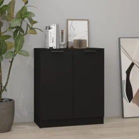 Aparador de madera contrachapada negro 60x30x70 cm by vidaXL, Sideboards - Ref: Foro24-811062, Price: 66,94 €, Discount: %