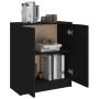 Aparador de madera contrachapada negro 60x30x70 cm de vidaXL, Aparadores - Ref: Foro24-811062, Precio: 67,84 €, Descuento: %