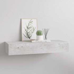 Estante de pared con cajón MDF gris hormigón 60x23,5x10 cm en Estanterías | Comprar online en Foru.es
