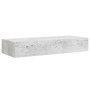 Estante de pared con cajón MDF gris hormigón 60x23,5x10 cm en Estanterías | Comprar online en Foru.es