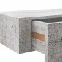 Estante de pared con cajón MDF gris hormigón 60x23,5x10 cm en Estanterías | Comprar online en Foru.es