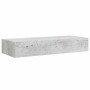 Estante de pared con cajón 2 uds MDF gris hormigón 60x23,5x10cm en Estanterías | Comprar online en Foru.es