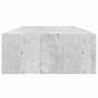 Estante de pared con cajón 2 uds MDF gris hormigón 60x23,5x10cm en Estanterías | Comprar online en Foru.es