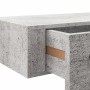 Estante de pared con cajón 2 uds MDF gris hormigón 60x23,5x10cm en Estanterías | Comprar online en Foru.es
