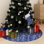 Falda del árbol de Navidad de lujo con calcetín tela azul 150cm en Decoración Festiva y Estacional | Comprar online en Foru.es