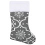 Falda del árbol de Navidad de lujo con calcetín tela gris 122cm en Decoración Festiva y Estacional | Comprar online en Foru.es