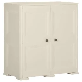 Armario de plástico diseño madera Vanila Ice 79x43x85,5 cm de vidaXL, Taquillas y armarios de almacenamiento - Ref: Foro24-34...