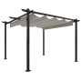 Cenador de jardín con techo retráctil color crema 3x3 m de vidaXL, Carpas y cenadores - Ref: Foro24-318534, Precio: 529,53 €,...