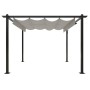 Cenador de jardín con techo retráctil color crema 3x3 m de vidaXL, Carpas y cenadores - Ref: Foro24-318534, Precio: 529,53 €,...