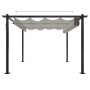 Cenador de jardín con techo retráctil color crema 3x3 m de vidaXL, Carpas y cenadores - Ref: Foro24-318534, Precio: 529,53 €,...