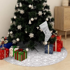 Falda del árbol de Navidad de lujo y calcetín tela blanco 150cm en Decoración Festiva y Estacional | Comprar online en Foru.es
